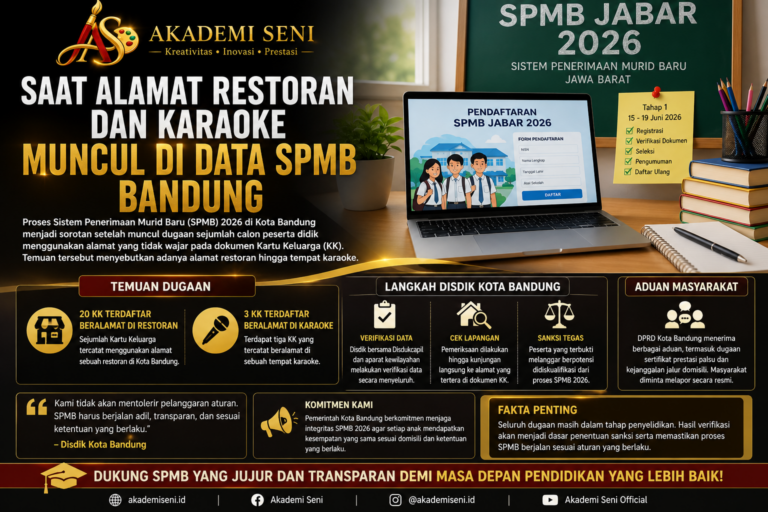 Dugaan Alamat Restoran dan Karaoke di SPMB Bandung Diusut, Disdik Siapkan Sanksi Tegas