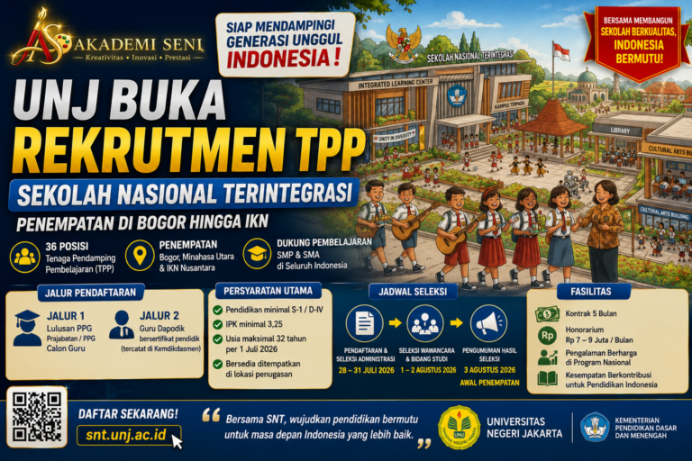UNJ Buka Rekrutmen TPP SNT 2026, Tersedia 36 Posisi di Bogor, Minahasa Utara, dan IKN