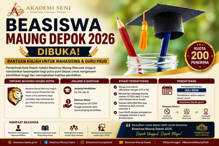 Beasiswa Maung Depok 2026 Resmi Dibuka, Sediakan Bantuan Kuliah bagi Mahasiswa dan Guru PAUD