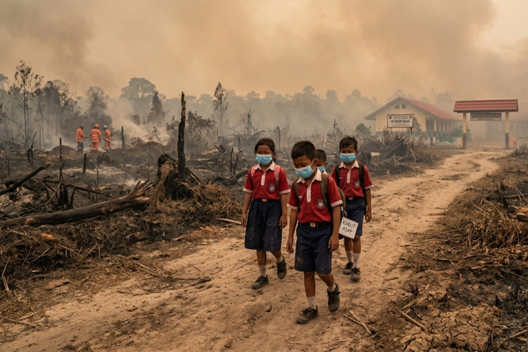 Karhutla Kalimantan Ganggu Sekolah, Mendikdasmen Utamakan Keselamatan Murid