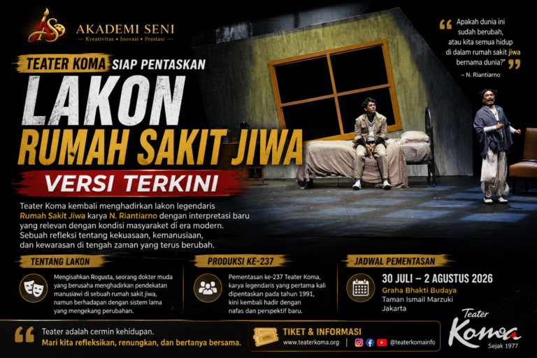 Teater Koma Pentaskan Kembali Rumah Sakit Jiwa dengan Interpretasi Baru yang Relevan untuk Era Modern